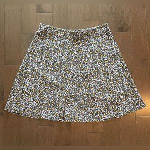 LOFT / Floral Ponte Flippy Skirt